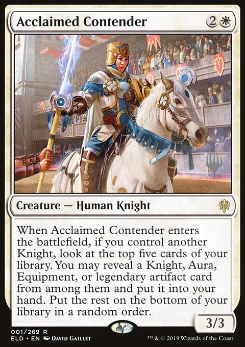 Acclaimed Contender, Throne of Eldraine Promos #1p, Magic: The Gathering card