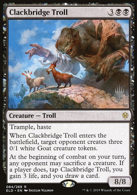 Clackbridge Troll, Throne of Eldraine Promos #84p, Magic: The Gathering card