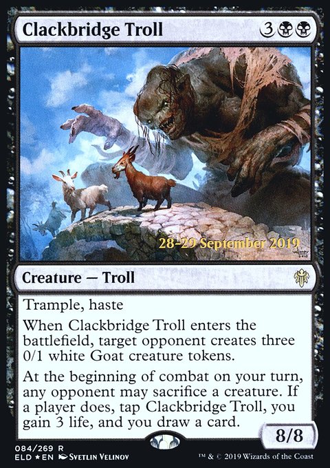 Clackbridge Troll, Throne of Eldraine Promos #84s, Magic: The Gathering card