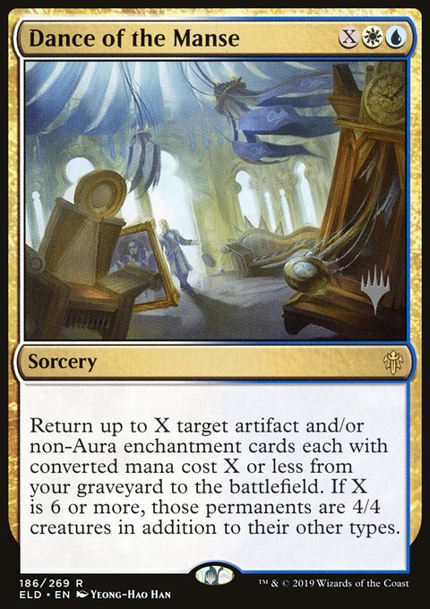Dance of the Manse, Throne of Eldraine Promos #186p, Magic: The Gathering card
