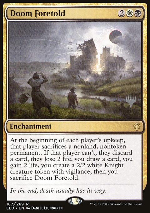 Doom Foretold, Throne of Eldraine Promos #187p, Magic: The Gathering card