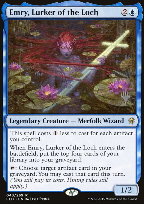 Emry, Lurker of the Loch, Throne of Eldraine Promos #43p, Magic: The Gathering card