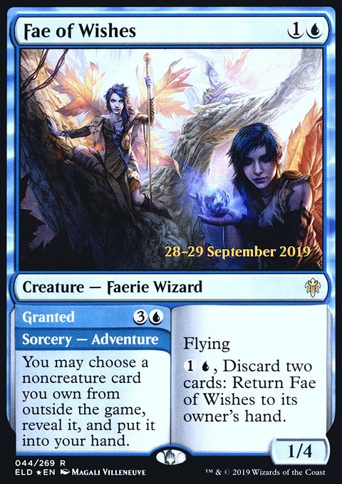 Fae of Wishes // Granted, Throne of Eldraine Promos #44s, Magic: The Gathering card