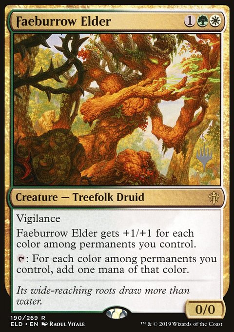 Faeburrow Elder, Throne of Eldraine Promos #190p, Magic: The Gathering card