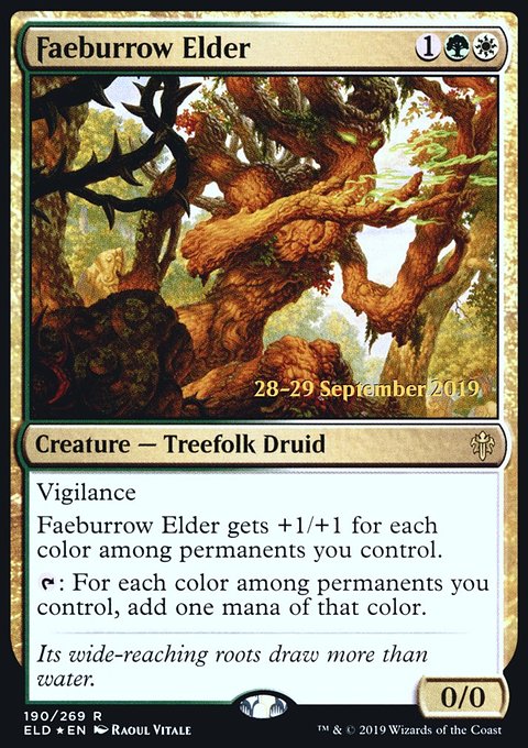 Faeburrow Elder, Throne of Eldraine Promos #190s, Magic: The Gathering card