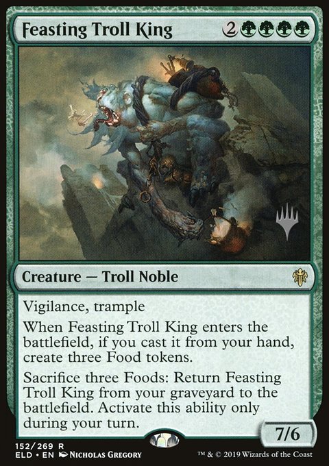 Feasting Troll King, Throne of Eldraine Promos #152p, Magic: The Gathering card
