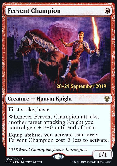Fervent Champion, Throne of Eldraine Promos #124s, Magic: The Gathering card