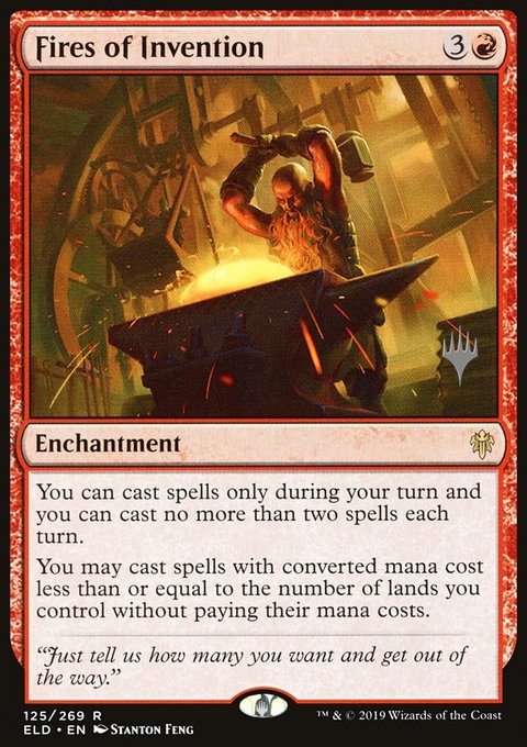 Fires of Invention, Throne of Eldraine Promos #125p, Magic: The Gathering card