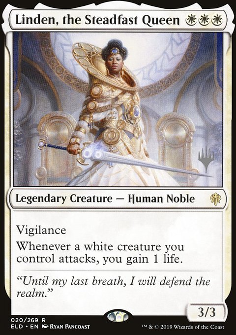 Linden, the Steadfast Queen, Throne of Eldraine Promos #20p, Magic: The Gathering card