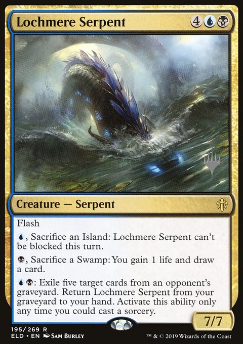 Lochmere Serpent, Throne of Eldraine Promos #195p, Magic: The Gathering card