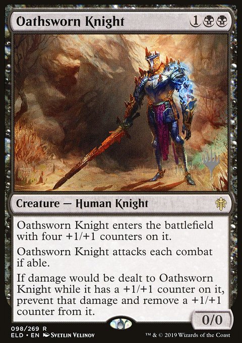 Oathsworn Knight, Throne of Eldraine Promos #98p, Magic: The Gathering card