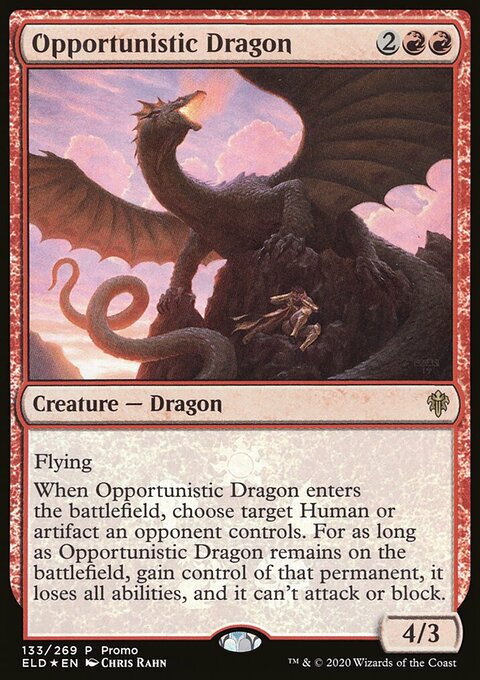Opportunistic Dragon, Throne of Eldraine Promos #133★, Magic: The Gathering card