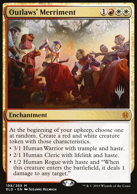 Outlaws' Merriment, Throne of Eldraine Promos #198p, Magic: The Gathering card