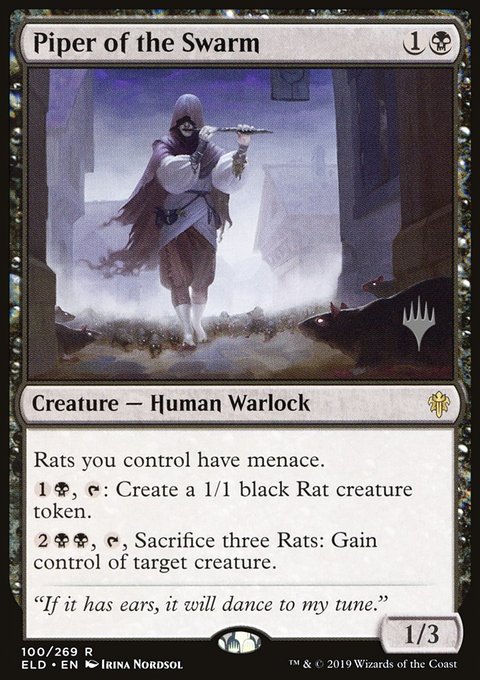 Piper of the Swarm, Throne of Eldraine Promos #100p, Magic: The Gathering card