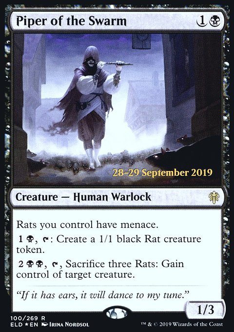 Piper of the Swarm, Throne of Eldraine Promos #100s, Magic: The Gathering card