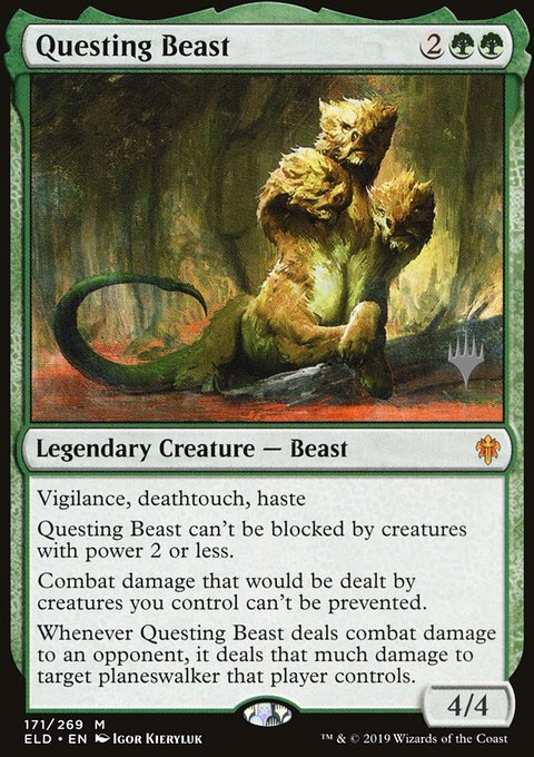Questing Beast, Throne of Eldraine Promos #171p, Magic: The Gathering card