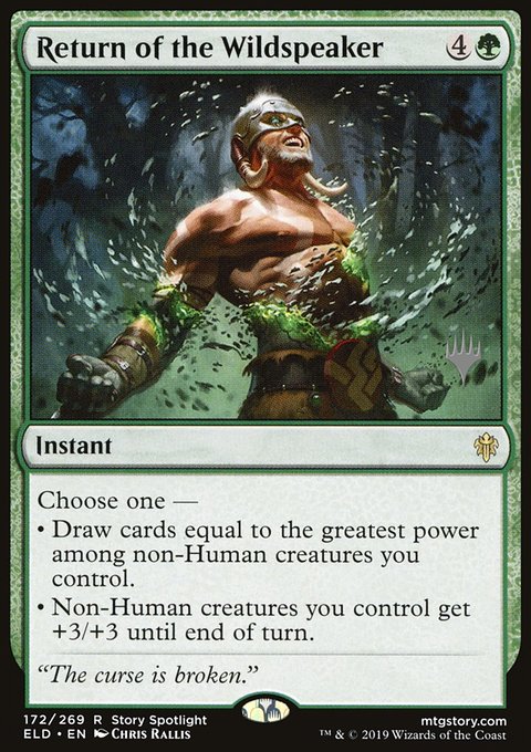 Return of the Wildspeaker, Throne of Eldraine Promos #172p, Magic: The Gathering card