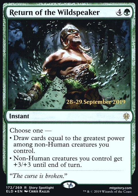 Return of the Wildspeaker, Throne of Eldraine Promos #172s, Magic: The Gathering card