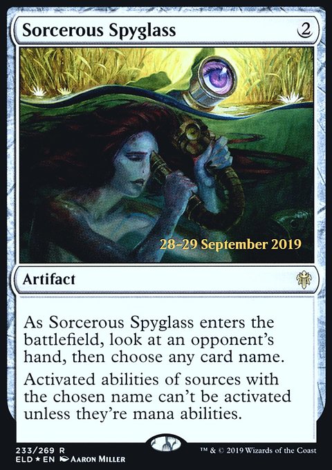 Sorcerous Spyglass, Throne of Eldraine Promos #233s, Magic: The Gathering card