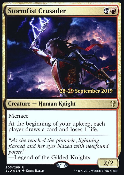 Stormfist Crusader, Throne of Eldraine Promos #203s, Magic: The Gathering card