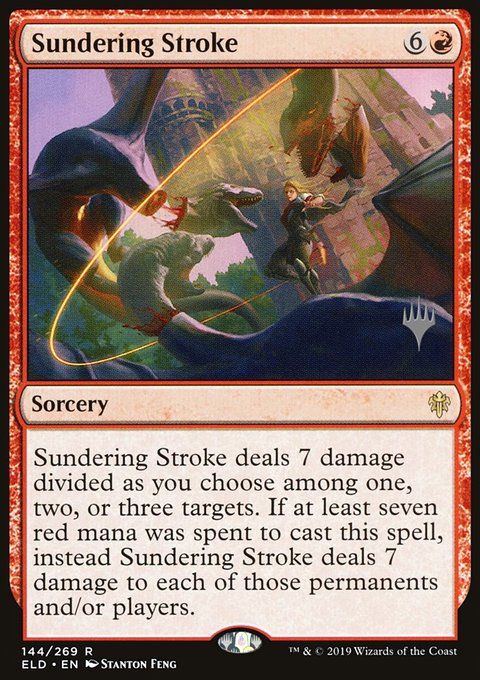 Sundering Stroke, Throne of Eldraine Promos #144p, Magic: The Gathering card