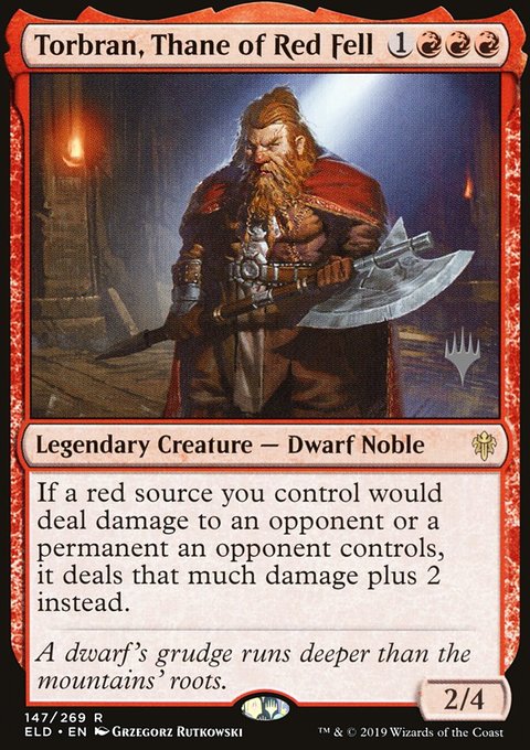 Torbran, Thane of Red Fell, Throne of Eldraine Promos #147p, Magic: The Gathering card