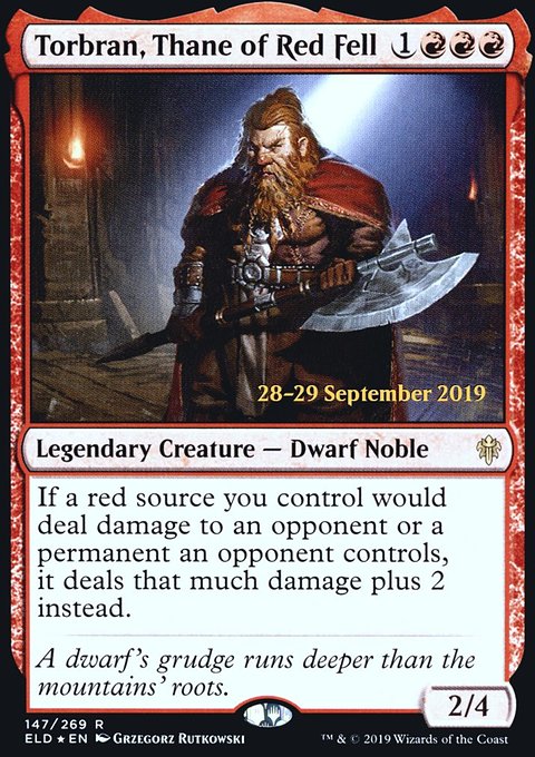 Torbran, Thane of Red Fell, Throne of Eldraine Promos #147s, Magic: The Gathering card