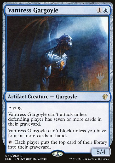 Vantress Gargoyle, Throne of Eldraine Promos #71p, Magic: The Gathering card