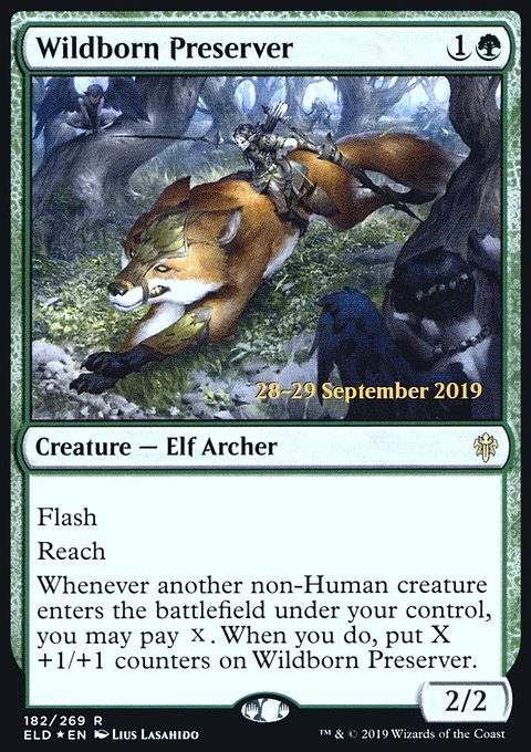 Wildborn Preserver, Throne of Eldraine Promos #182s, Magic: The Gathering card