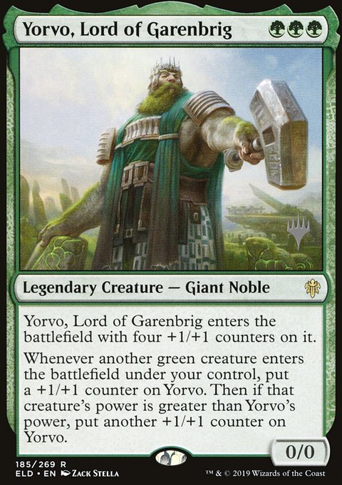 Yorvo, Lord of Garenbrig, Throne of Eldraine Promos #185p, Magic: The Gathering card