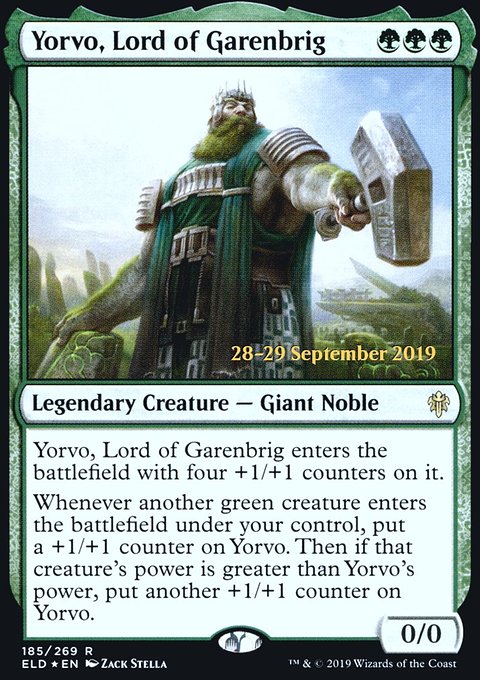 Yorvo, Lord of Garenbrig, Throne of Eldraine Promos #185s, Magic: The Gathering card