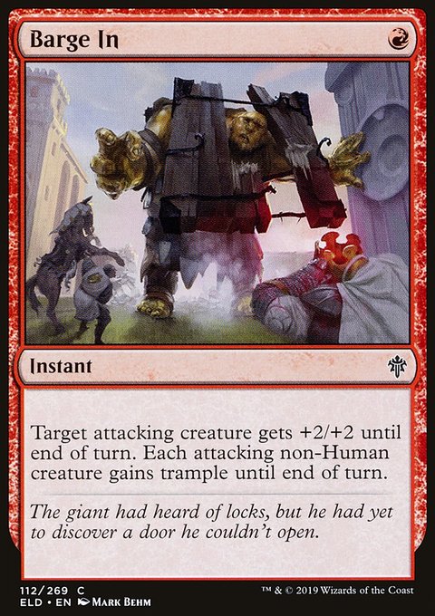 Barge In, Throne of Eldraine #112, Magic: The Gathering card