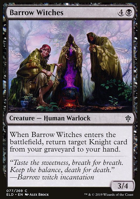 Barrow Witches, Throne of Eldraine #77, Magic: The Gathering card