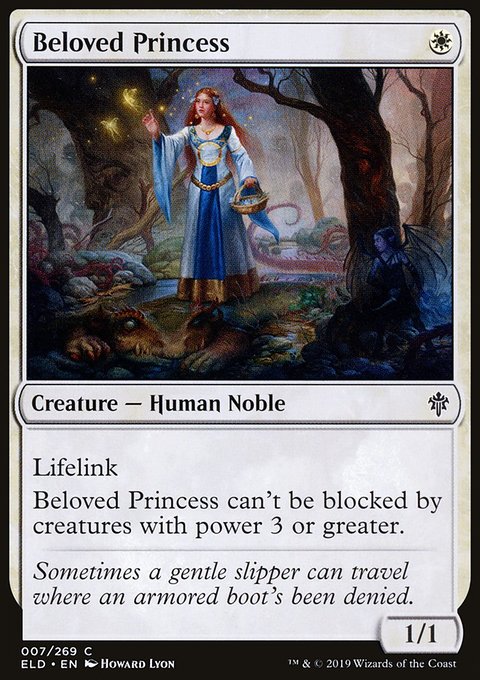 Beloved Princess, Throne of Eldraine #7, Magic: The Gathering card
