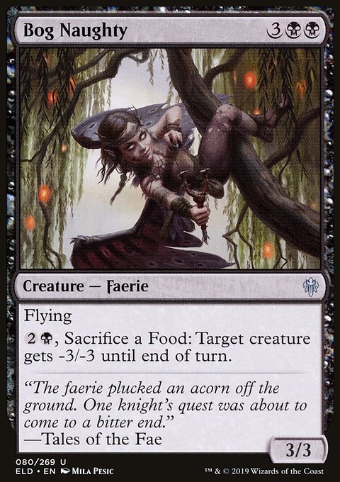 Bog Naughty, Throne of Eldraine #80, Magic: The Gathering card