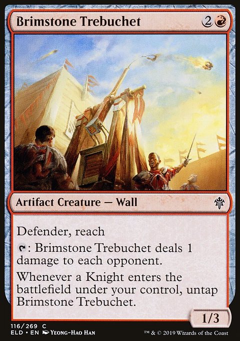 Brimstone Trebuchet, Throne of Eldraine #116, Magic: The Gathering card