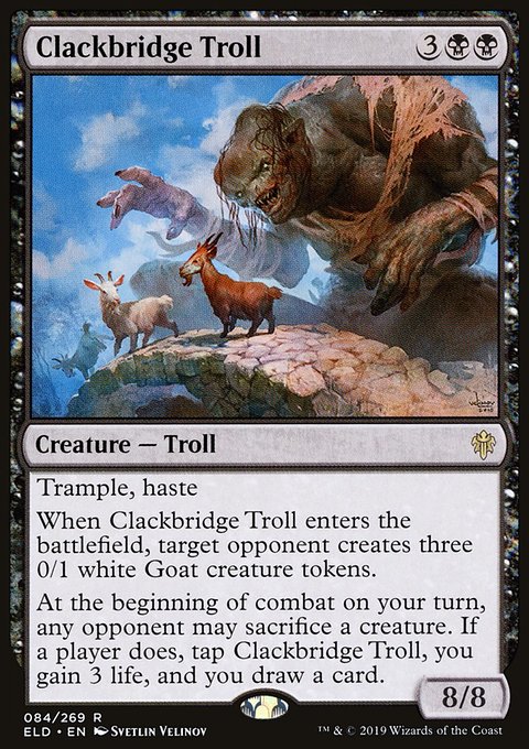 Clackbridge Troll, Throne of Eldraine #84, Magic: The Gathering card