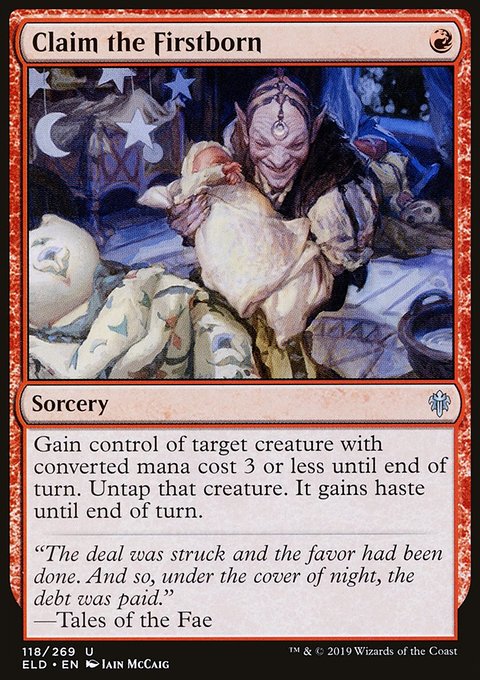 Claim the Firstborn, Throne of Eldraine #118, Magic: The Gathering card