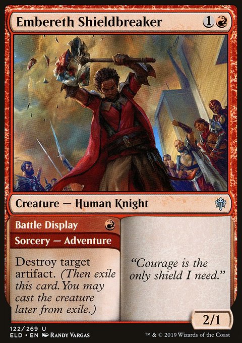Embereth Shieldbreaker // Battle Display, Throne of Eldraine #122, Magic: The Gathering card