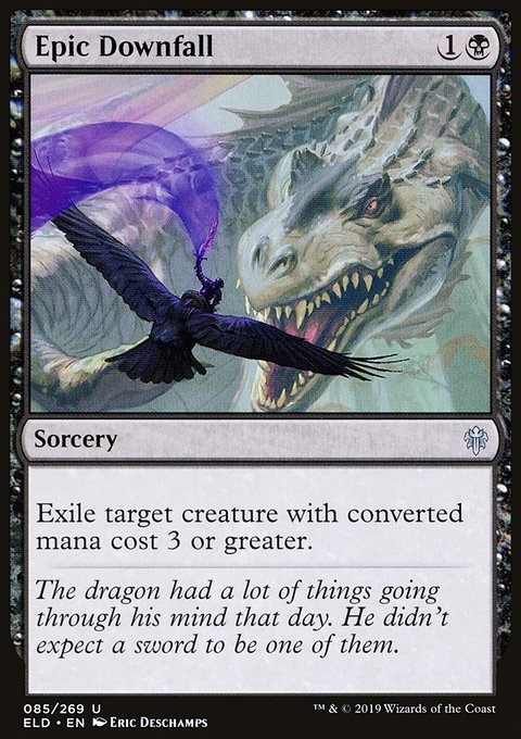 Epic Downfall, Throne of Eldraine #85, Magic: The Gathering card