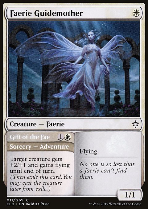 Faerie Guidemother // Gift of the Fae, Throne of Eldraine #11, Magic: The Gathering card