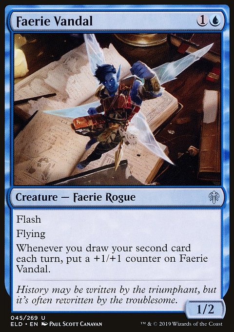 Faerie Vandal, Throne of Eldraine #45, Magic: The Gathering card
