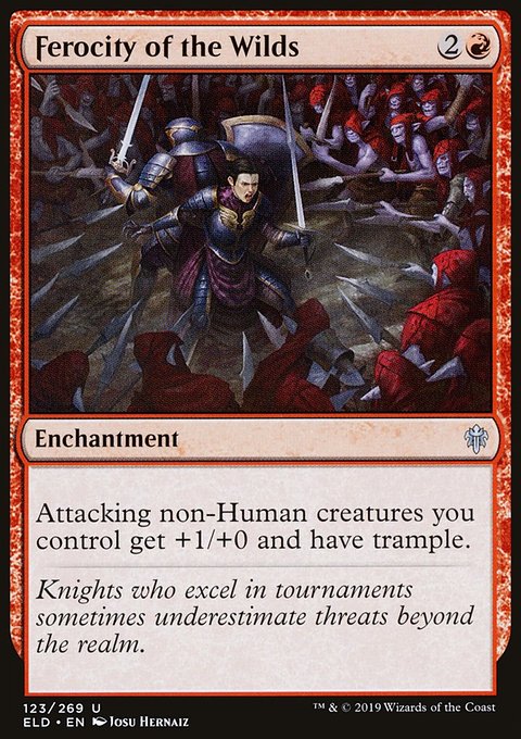 Ferocity of the Wilds, Throne of Eldraine #123, Magic: The Gathering card
