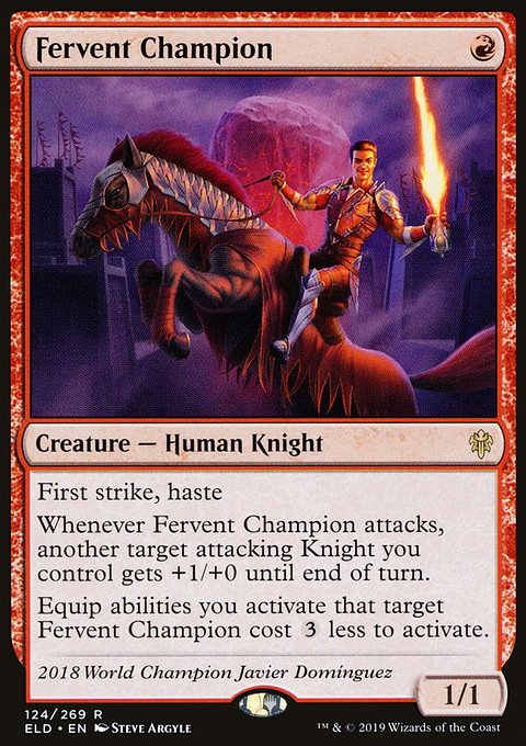 Fervent Champion, Throne of Eldraine #124, Magic: The Gathering card