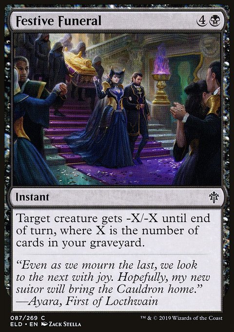 Festive Funeral, Throne of Eldraine #87, Magic: The Gathering card