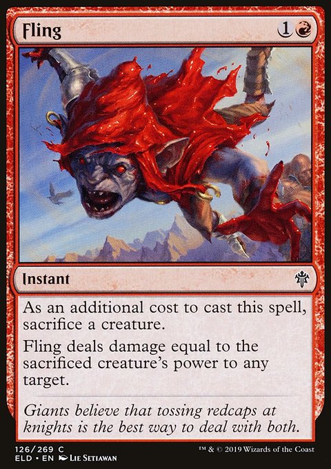 Fling, Throne of Eldraine #126, Magic: The Gathering card