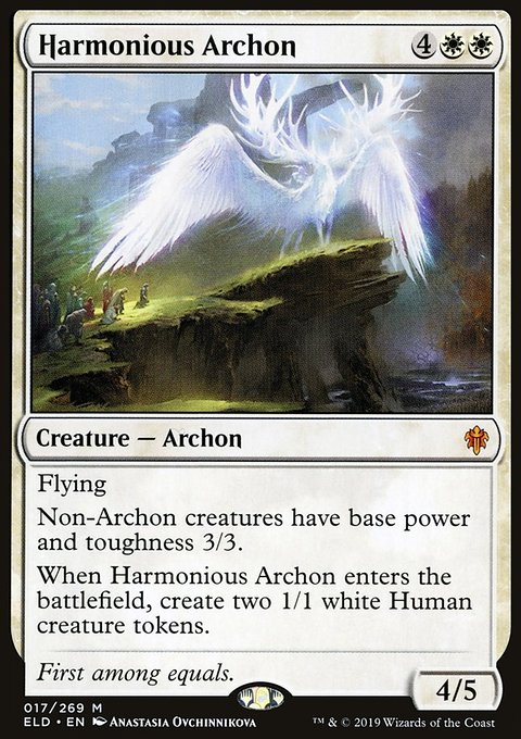 Harmonious Archon, Throne of Eldraine #17, Magic: The Gathering card