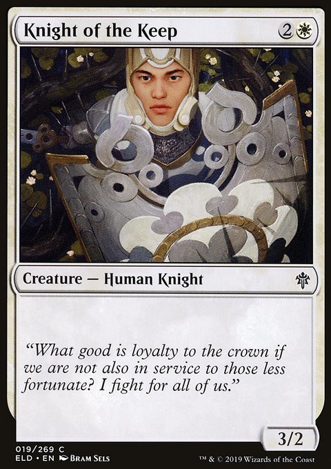 Knight of the Keep, Throne of Eldraine #19, Magic: The Gathering card