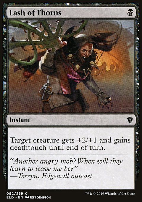 Lash of Thorns, Throne of Eldraine #92, Magic: The Gathering card