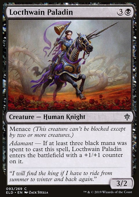 Locthwain Paladin, Throne of Eldraine #93, Magic: The Gathering card